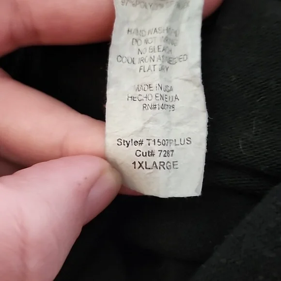 Twenty Second black hoodie with arm cutouts 1X - Picture 10 of 11